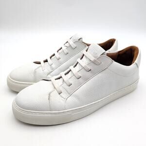 Allen Edmonds Fisher Low Top Leather Sneaker Shoes Men's White Size US11D EU44